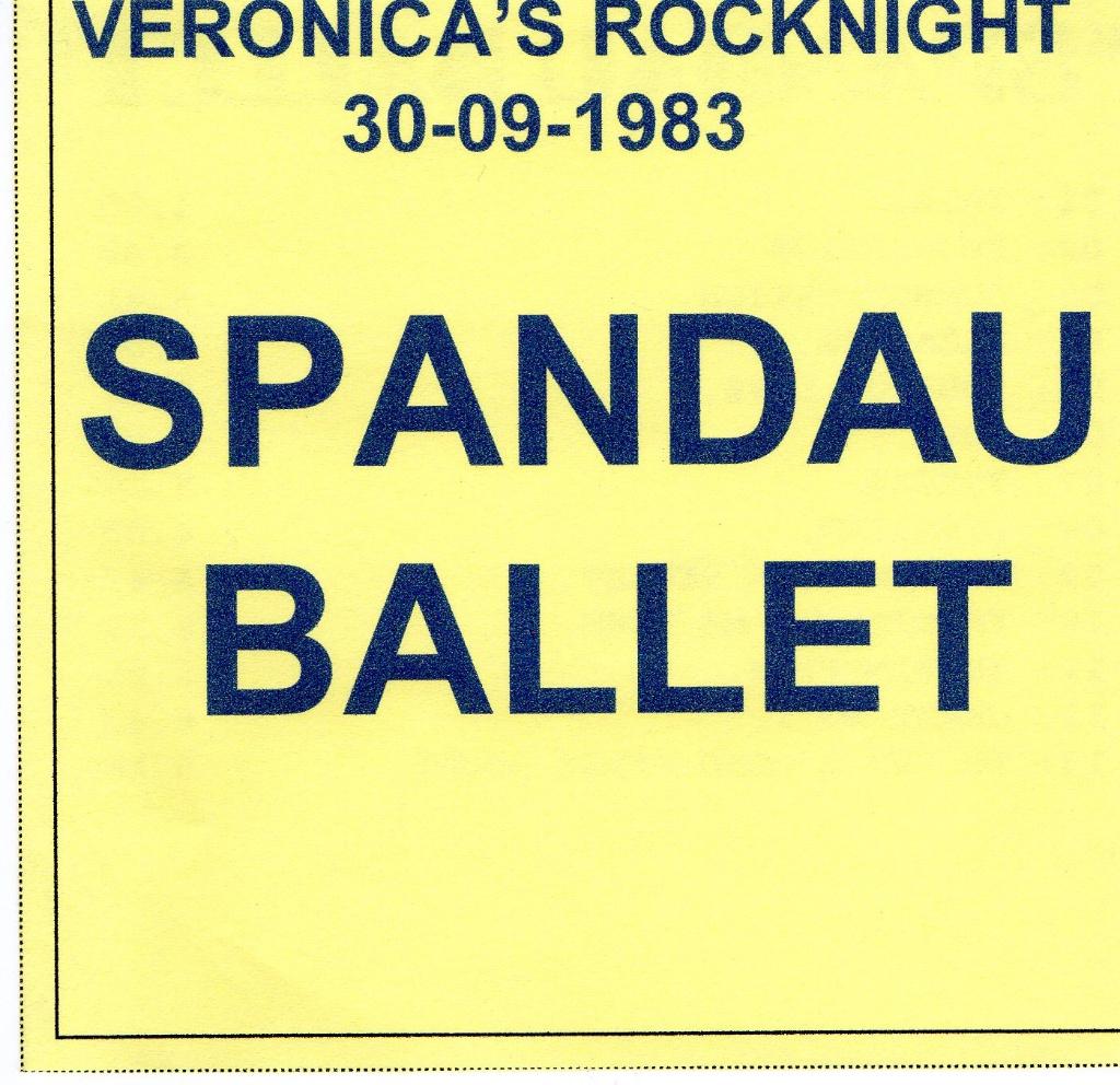 SPANDAU BALLET - VERONICA'S ROCKNIGHT 30-09-1983 (CD), Ophalen of Verzenden, Zo goed als nieuw, Poprock