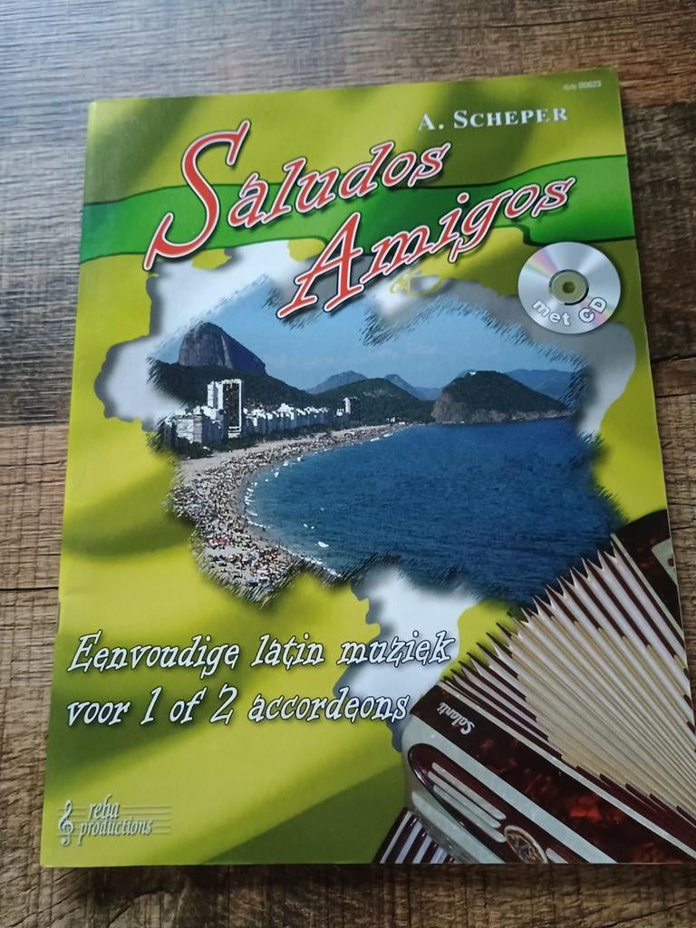 Lesboek accordeon - Inclusief CD, Gebruikt, Overige genres, Les of Cursus, Ophalen of Verzenden