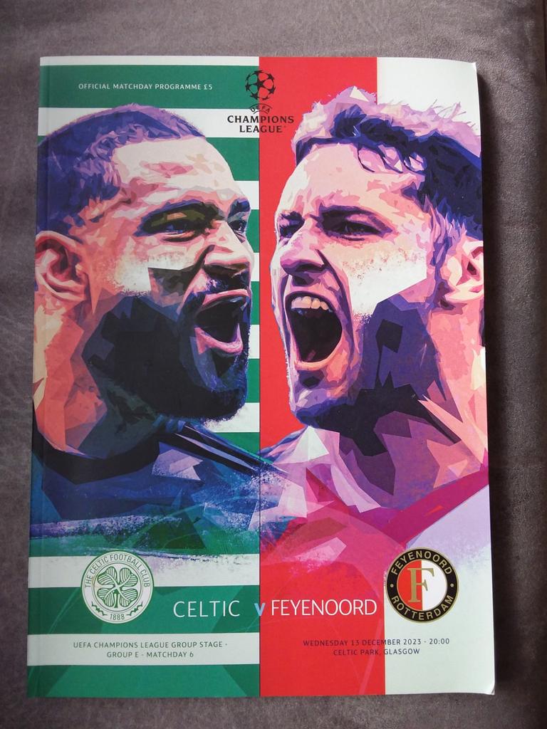 Champions League Programmaboekje Celtic - Feyenoord 2023, Ophalen of Verzenden