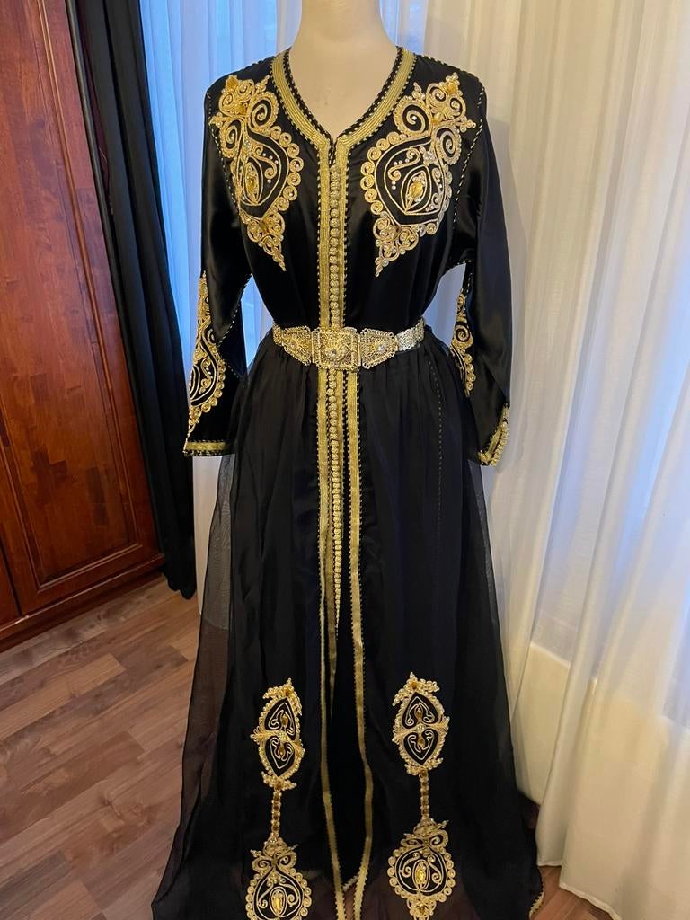 Mooie Marokkaanse jurk/takshita/takchita, Zwart, Maat 42/44 (L), Ophalen of Verzenden, Zo goed als nieuw