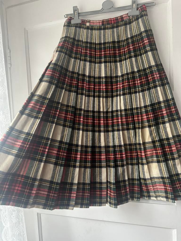 Fantastische vintage 70’s wollen tartan schots geruite rok, Overige kleuren, Ophalen of Verzenden, Maat 34 (XS) of kleiner, Gedragen