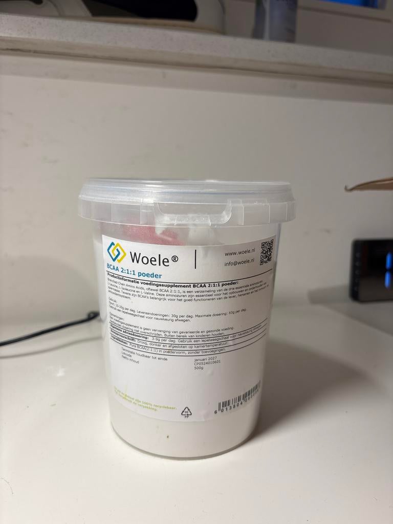 BCAA 2:1:1 Poeder - 450 gram, Ophalen of Verzenden, Nieuw, Poeder of Drank