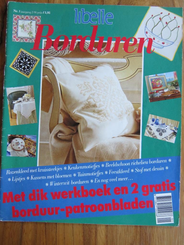 Libelle kruissteekjes nummer 1 1991 borduren, Ophalen of Verzenden, Zo goed als nieuw, Borduren en Naaien, Libelle