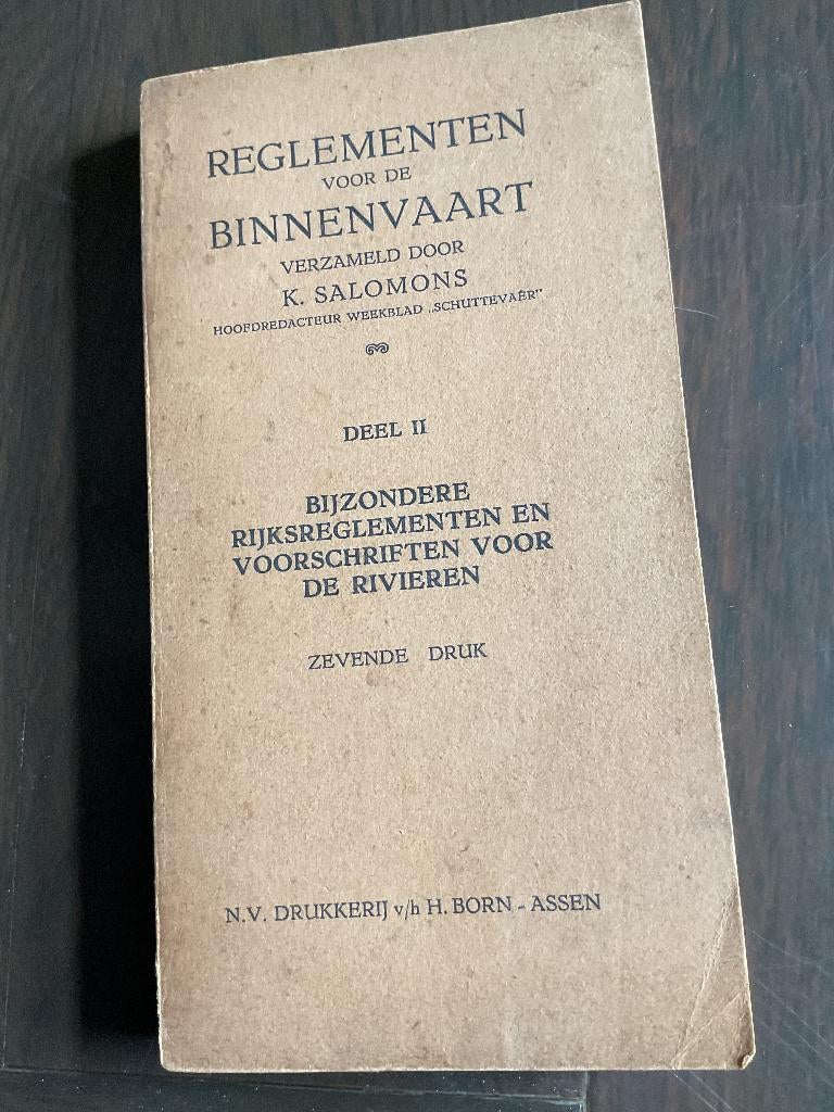 Reglementen voor de BINNENVAART  ANTIEK 1939-1943, Ophalen, Gebruikt, Boek of Tijdschrift
