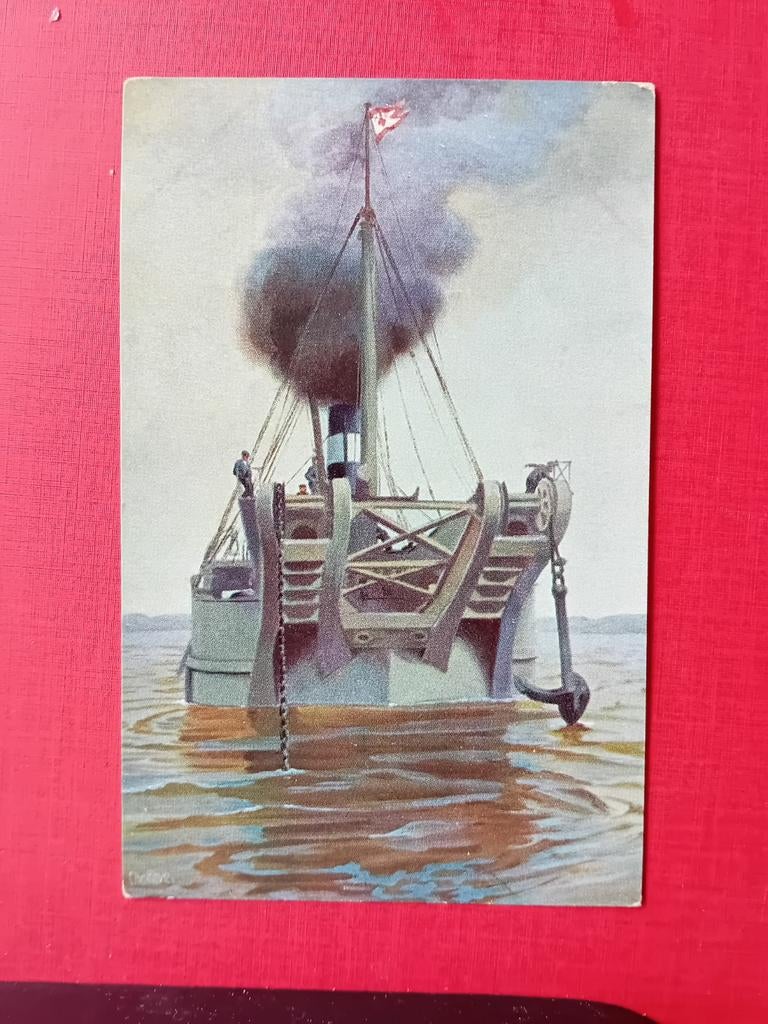 Ansichtkaart Bergingsvaartuig voor Onderzee-booten, Verzamelen, Scheepvaart, Ophalen of Verzenden, Kaart, Foto of Prent