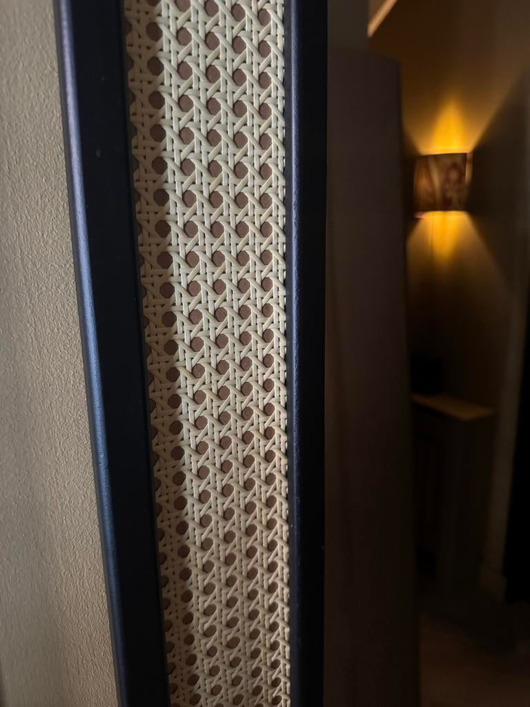 Ovale spiegel van Loods5 met rotan, Ophalen, Minder dan 50 cm, Gebruikt, 100 tot 150 cm