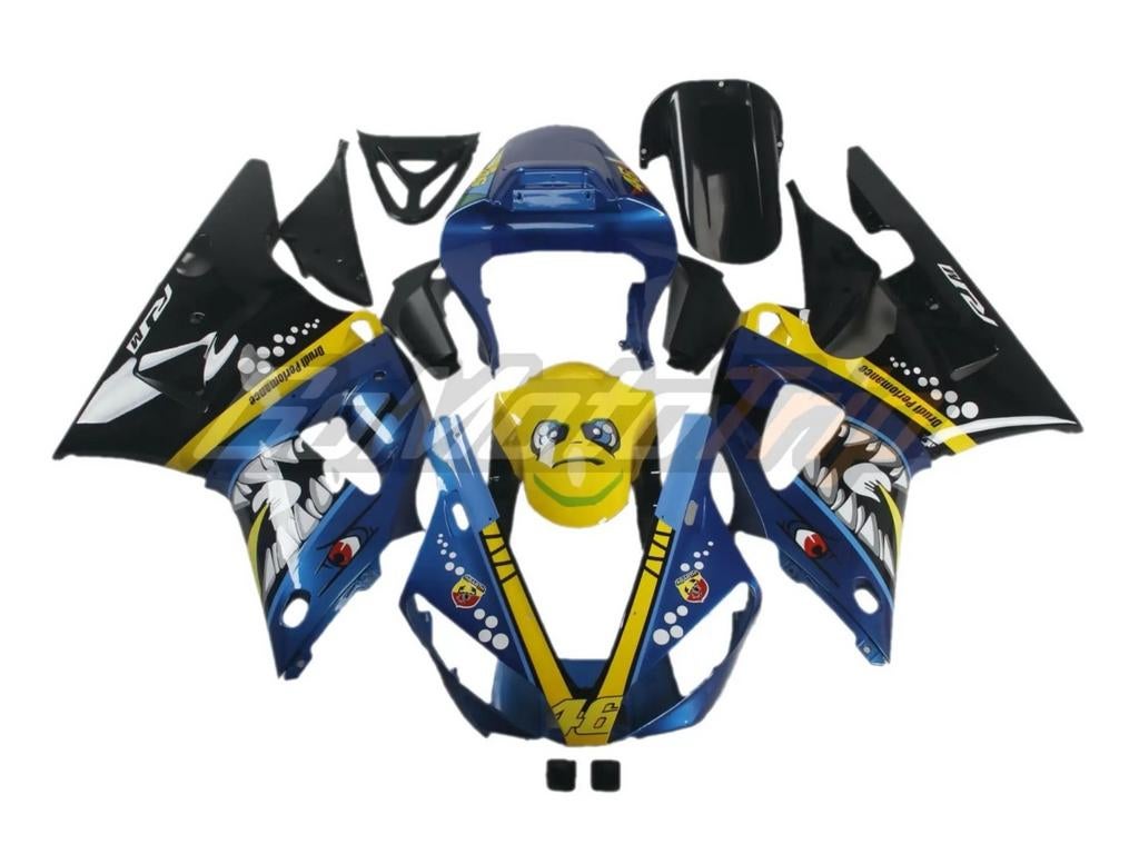 Kuipset/Kappenset Yamaha R1 2000-2001 - Blauw/Zwart, Motoren, Onderdelen | Yamaha, Ophalen of Verzenden
