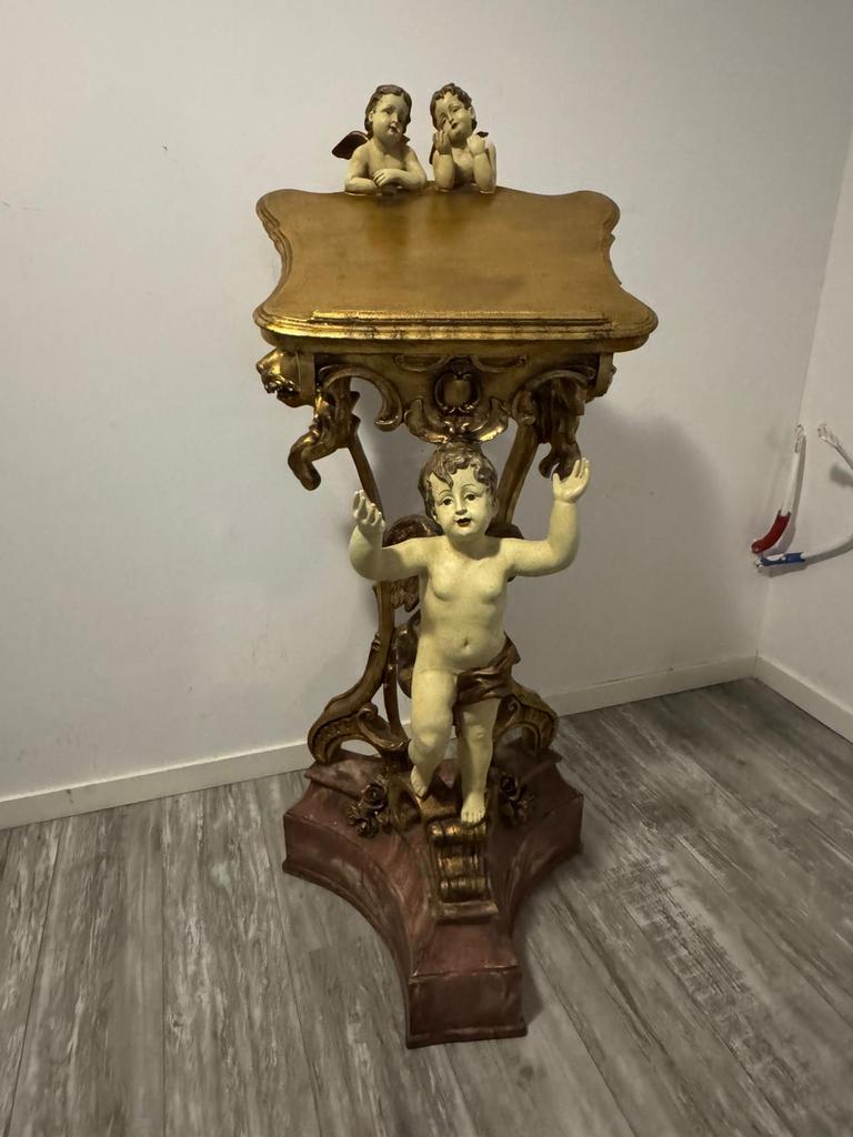 Antieke lessenaar standaard met engeltjes, Ophalen