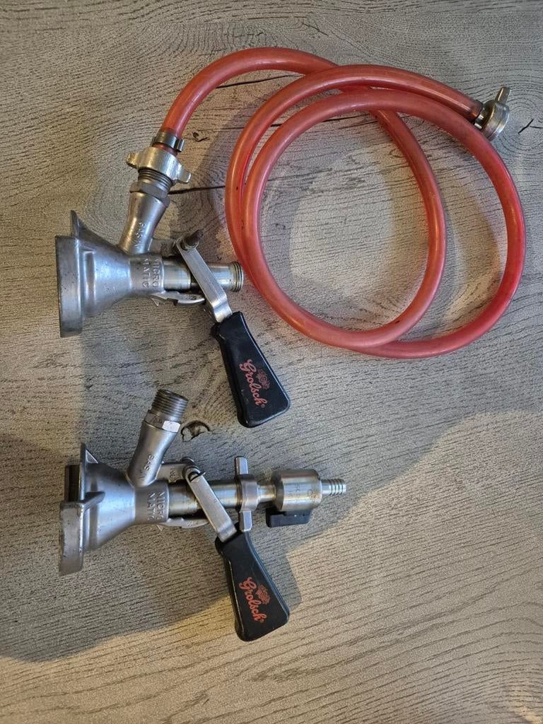 Grolsch vat koppeling (2 stk), Ophalen of Verzenden, Gebruikt, Overige merken