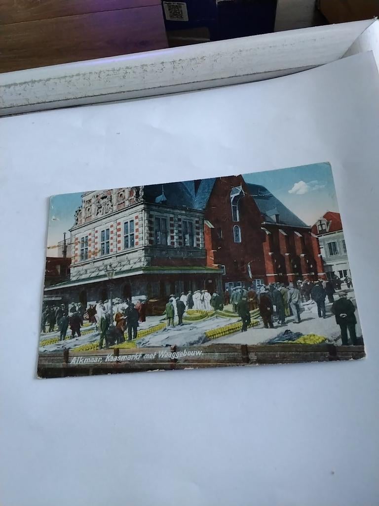 ALKMAAR. KAASMARKT  MET WAAGGEBOUW, Verzamelen, Ansichtkaarten | Nederland, Ophalen of Verzenden, Voor 1920, Noord-Holland