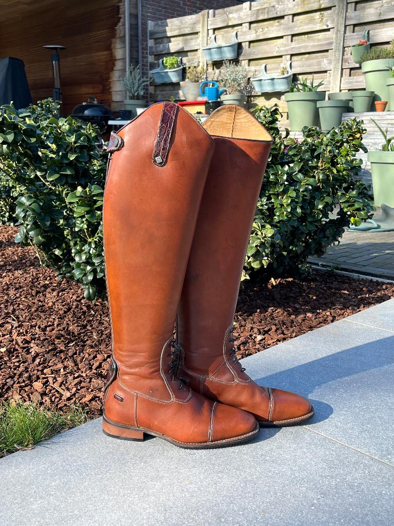 Rijlaarzen De Niro Ottaviano cognac, 39-A-XL, Dressuur, Ophalen of Verzenden, Zo goed als nieuw, Dames