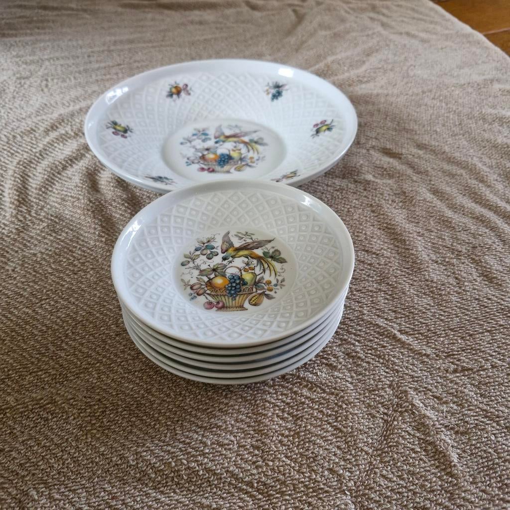 Hutschenreuther Weiden Bavaria schaaltjes met vogeldecor, Antiek en Kunst, Ophalen of Verzenden