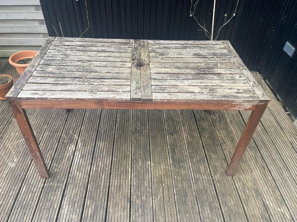 Buitentafel Ikea, Tuin en Terras, Tuintafels, Ophalen, Gebruikt, Rechthoekig, Hout
