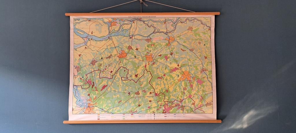 Wandkaart Brabant Wolters-Noordhoff, Ophalen, Aardrijkskunde