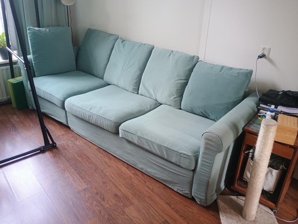 IKEA Grönlid 3-zits slaapbank / bedbank / sofa bed - Delft, Ophalen, Gebruikt, Tweepersoons, Grijs