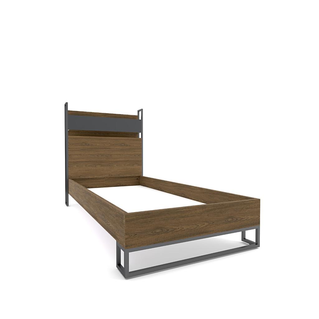 Legend 1-persoonsbed - Walnoot, Niet ingevuld, Niet ingevuld, Niet ingevuld