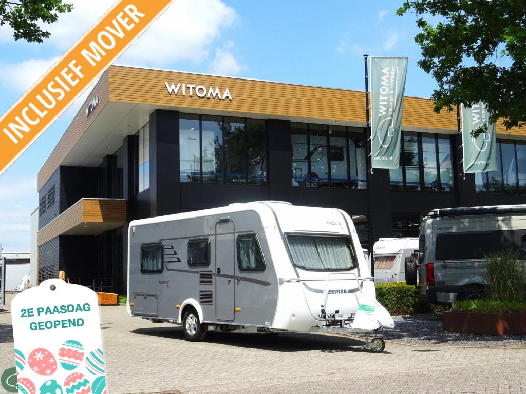 Eriba Nova Light 442 Dit voorjaar op vakantie!, Caravans en Kamperen, Standaardzit, Schokbreker, Bedrijf, Overige typen