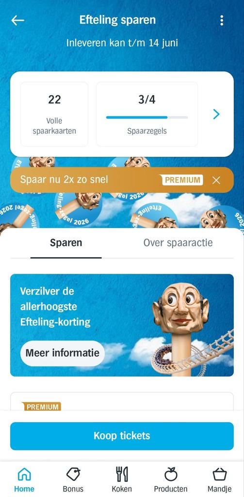 22 volle Albert Heijn Efteling spaarkaarten, Ophalen of Verzenden, Nieuw, Overige typen