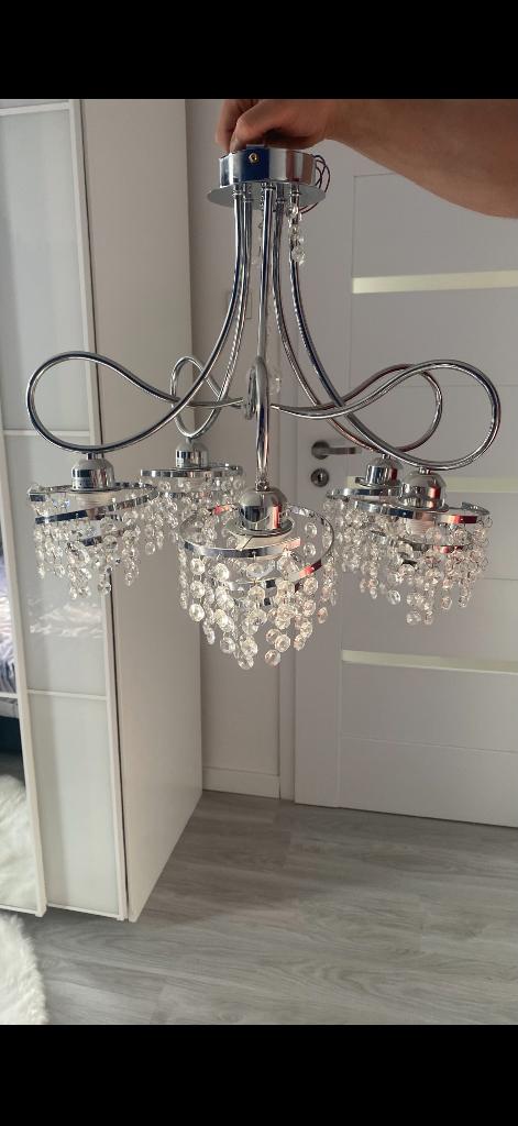 Chandelier  5 lights, Ophalen of Verzenden, Gebruikt