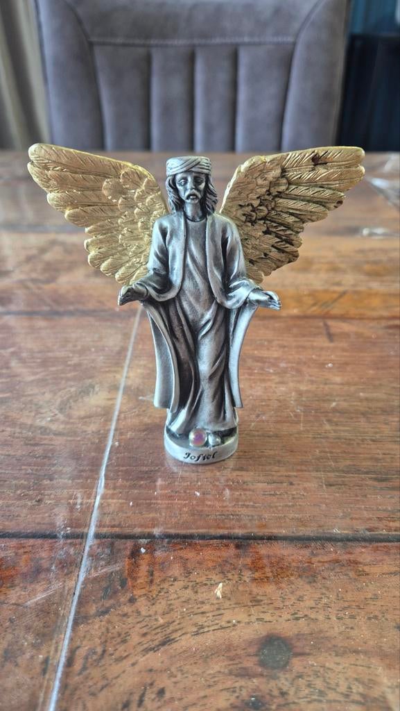Beeldje Jofiel engel met gouden vleugels, Ophalen of Verzenden