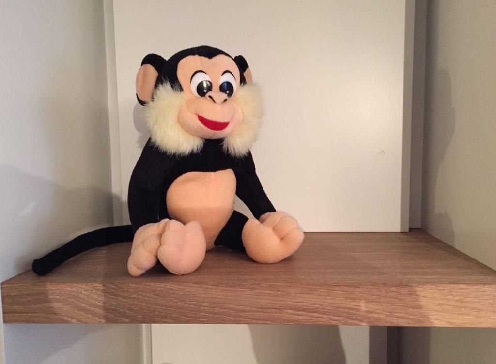 Nieuw: vrolijk knuffel aapje, Ophalen of Verzenden, Nieuw, Overige typen