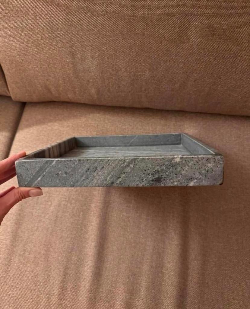 Echt marmeren dienblad grijs 30x30, Huis en Inrichting, Woonaccessoires | Dienbladen, Ophalen of Verzenden, Nieuw, Vierkant, Overige materialen