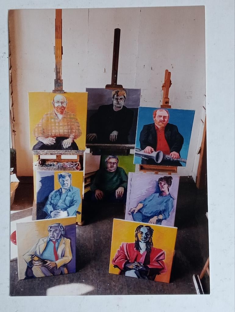 Simon Kramer atelier foto gesigneerd, Ophalen of Verzenden