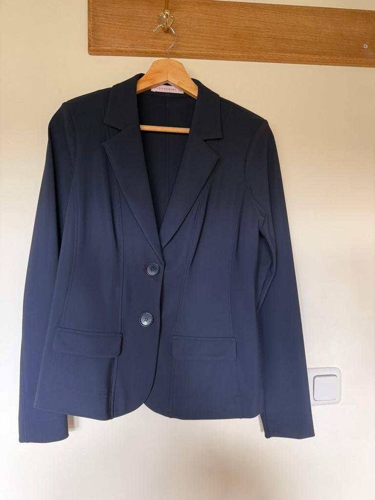 Studio Anneloes Bright Bonded Blazer donkerblauw maat S, Studio Anneloes, Blauw, Ophalen of Verzenden, Zo goed als nieuw