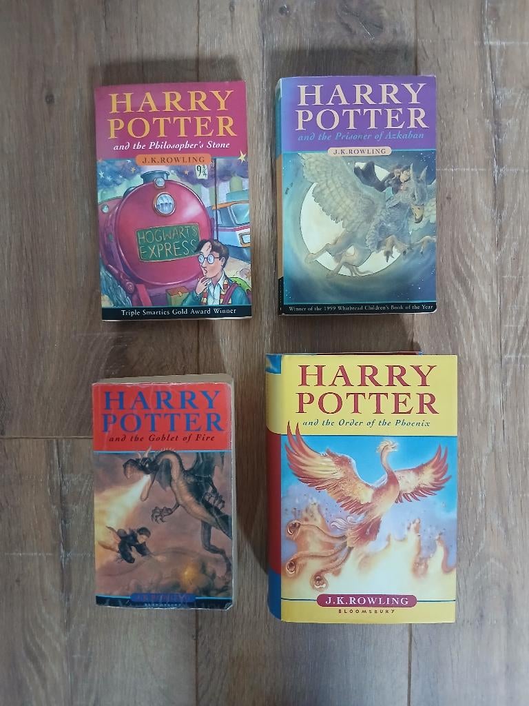 Harry Potter Originele Engels boeken 1, 3, 4 & 5, Boeken, Ophalen of Verzenden, Gelezen, JK Rowling