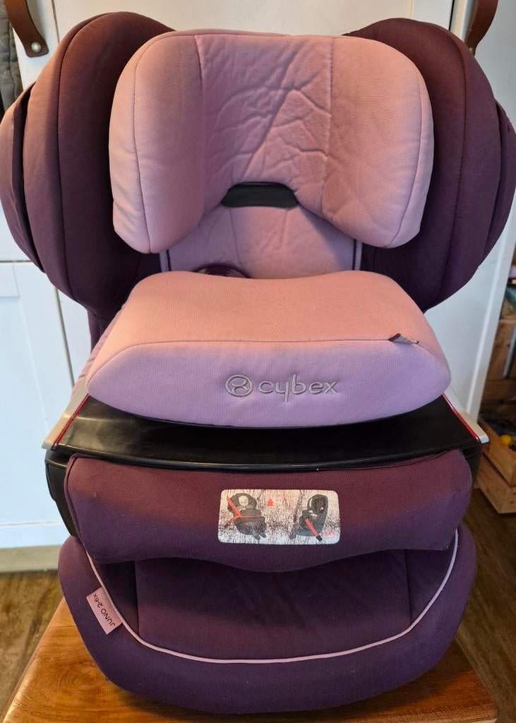Cybex Juno 2-fix Princess Pink Purple Isofix Autostoel, Gebruikt, 9 t/m 18 kg, Zijbescherming, Isofix