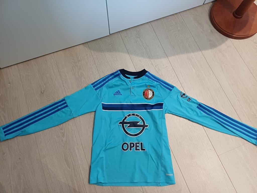 Adidas Feyenoord tenue (shirt + short) - Opel - maat S, Maat S, Ophalen of Verzenden, Gebruikt, Set
