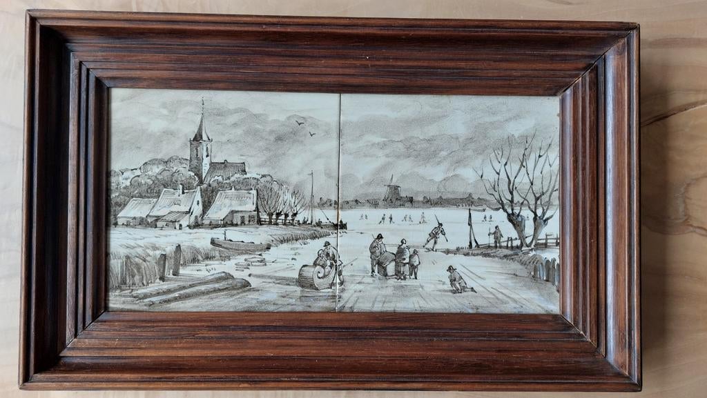 Tegeltableau historisch wintergezicht, Ophalen of Verzenden
