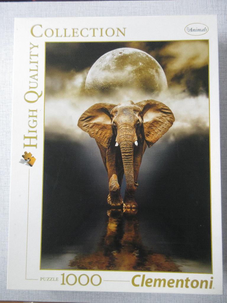 Clementoni animals puzzel olifant legpuzzel, Ophalen of Verzenden, 500 t/m 1500 stukjes, Gebruikt, Legpuzzel
