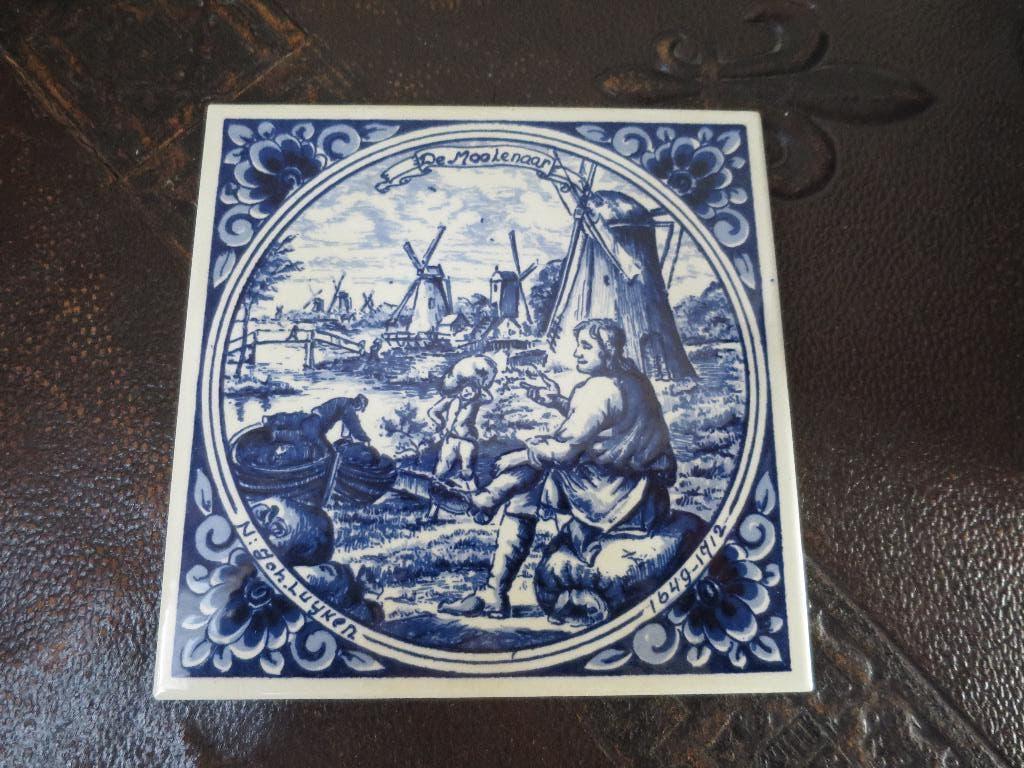 mooie tegel van een molenaar 15/15 cm, Ophalen of Verzenden