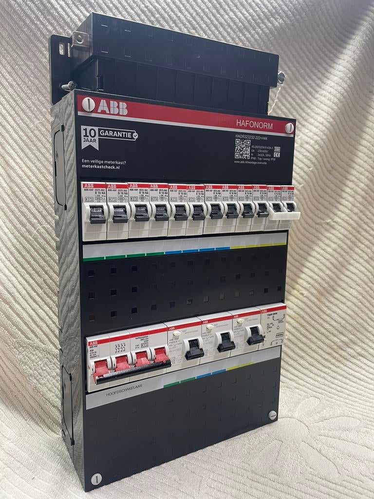 Nieuwe 12 groeps groepenkast/meterkast ABB 3 fase kookgroep, Ophalen of Verzenden, Nieuw