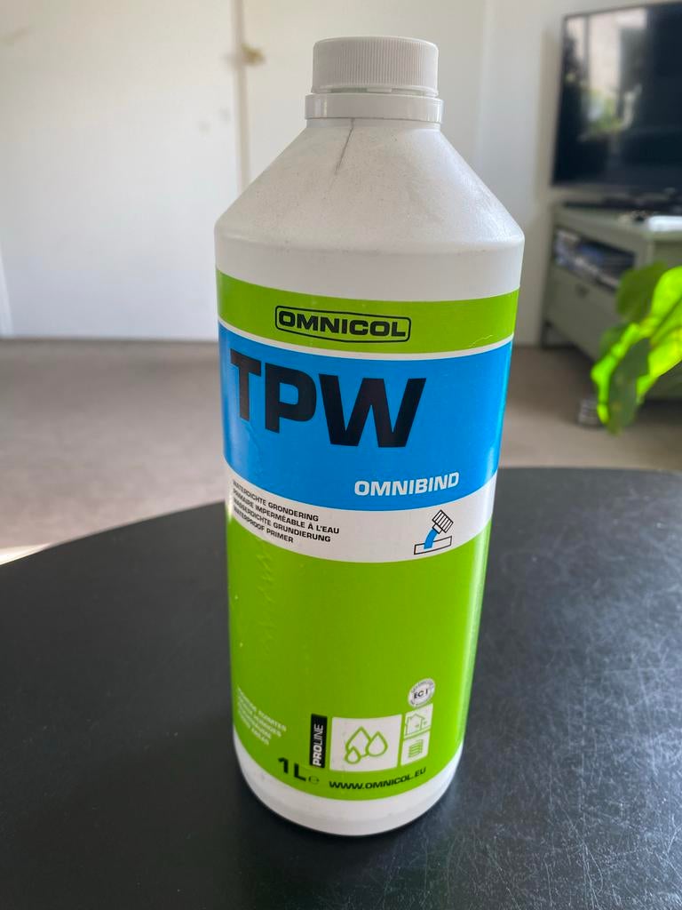 Omnicol TPW Omnibind waterdichte grondverf 1L, Wit, Ophalen of Verzenden, Minder dan 5 liter, Verf