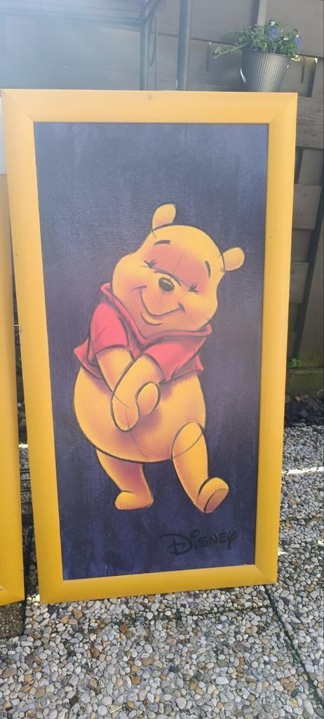 2 Winnie de Poeh schilderijen, Minder dan 50 cm, Gebruikt, Ophalen of Verzenden, Schilderij