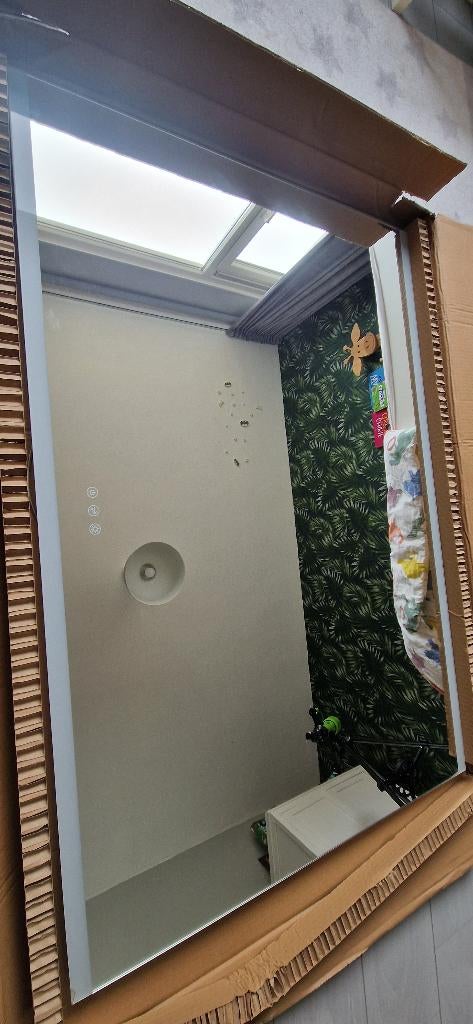 SPIEGEL HORZ.VERL.120X80CM DANSANI YOU 93421, Doe-het-zelf en Verbouw, Sanitair, Ophalen, Zo goed als nieuw, Glas, Overige typen