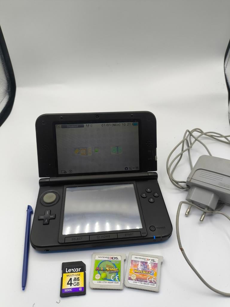 Goed werkende blauwe 3DS XL met 2 games, Nintendo, Nintendo, Blauw, 3DS XL