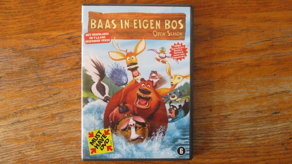 DVD: Baas in Eigen Bos. Open Season., Ophalen of Verzenden, Zo goed als nieuw, Dieren, Vanaf 6 jaar