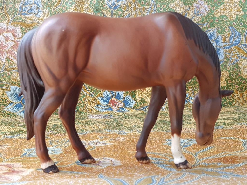 Prachtig vintage Engels Beswick beeld van een paard 21 cm., Antiek en Kunst, Antiek | Porselein, Ophalen of Verzenden