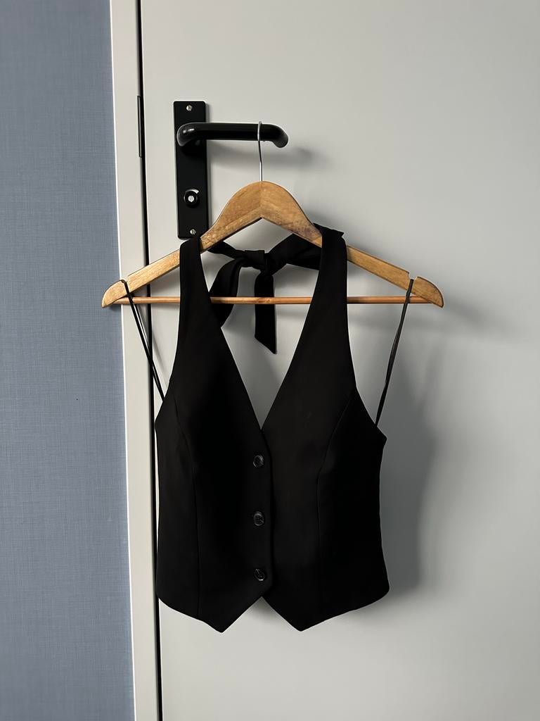 Zwart gilet van Costes, maat XS, Kleding | Dames, Zwart, Ophalen of Verzenden, Zo goed als nieuw, Zonder mouw