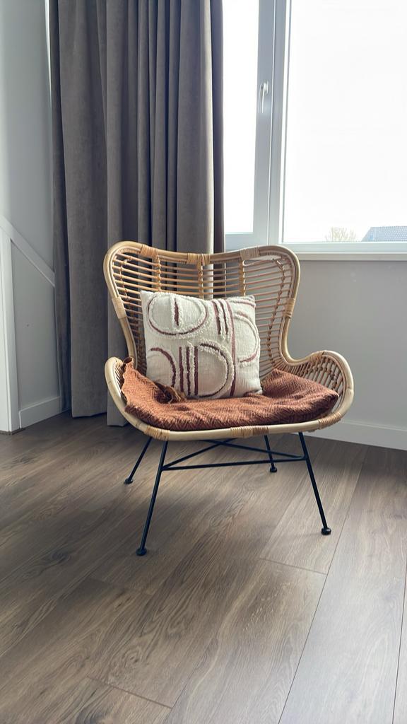 Rotan vlinder stoel, Ophalen, Bruin, Riet of Rotan, Zo goed als nieuw