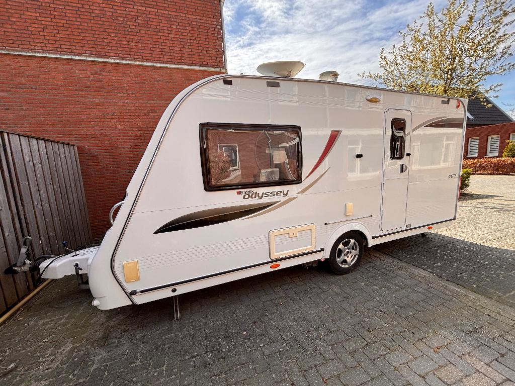 Elddis Odyssey 462 – ruime badkamer – mover - prima staat, Elddis, Tot en met 2, Ringverwarming, 6 tot 7 meter