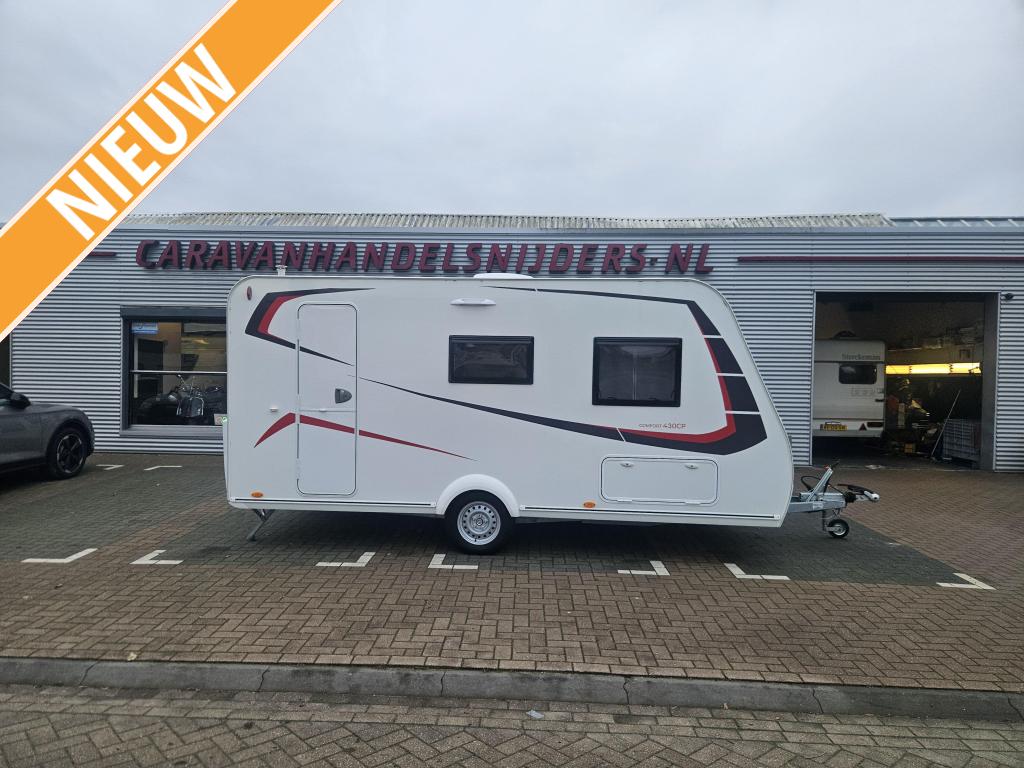 Sterckeman Easy Comfort 430 CP Nieuwe Caravan!!, Caravans en Kamperen, Caravans, Sterckeman, Schokbreker, Bedrijf, Treinzit