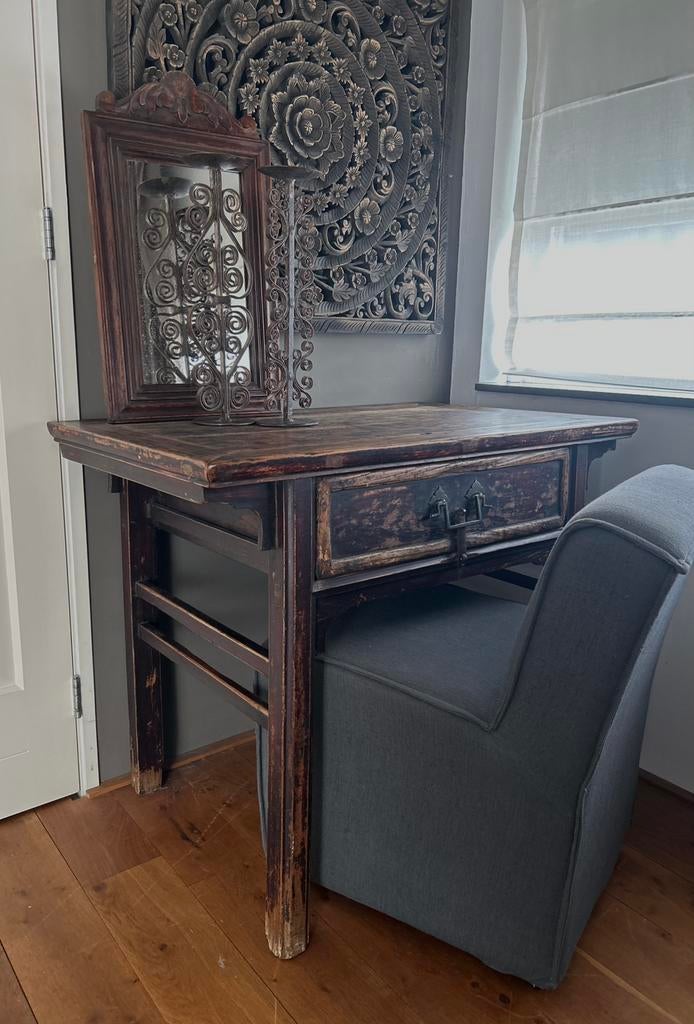 Oude Chinese wandtafel betaaltafel bureau sidetable oosters, Ophalen