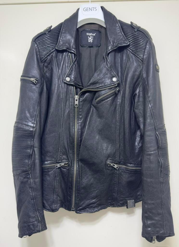 Leren jas, Ophalen of Verzenden, Zo goed als nieuw, Zwart