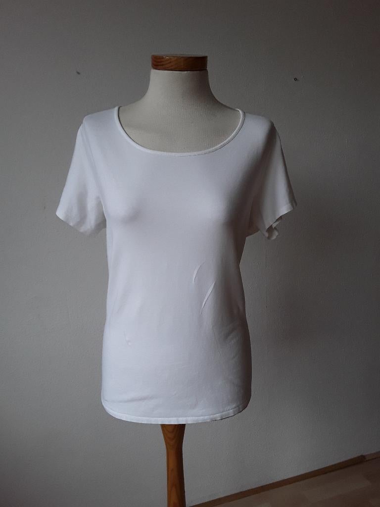 Marina  Rinaldi Sports wit shirt mt 42,valt ruim, Wit, Maat 42/44 (L), Marina Rinaldi Sports, Ophalen of Verzenden