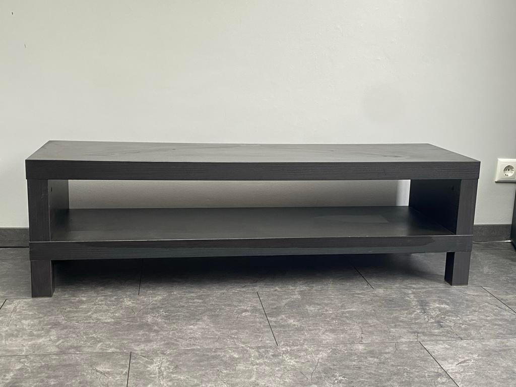 Zwart televisiemeubel Ikea Lack, Gebruikt, 100 tot 150 cm, Ophalen of Verzenden, Minder dan 100 cm