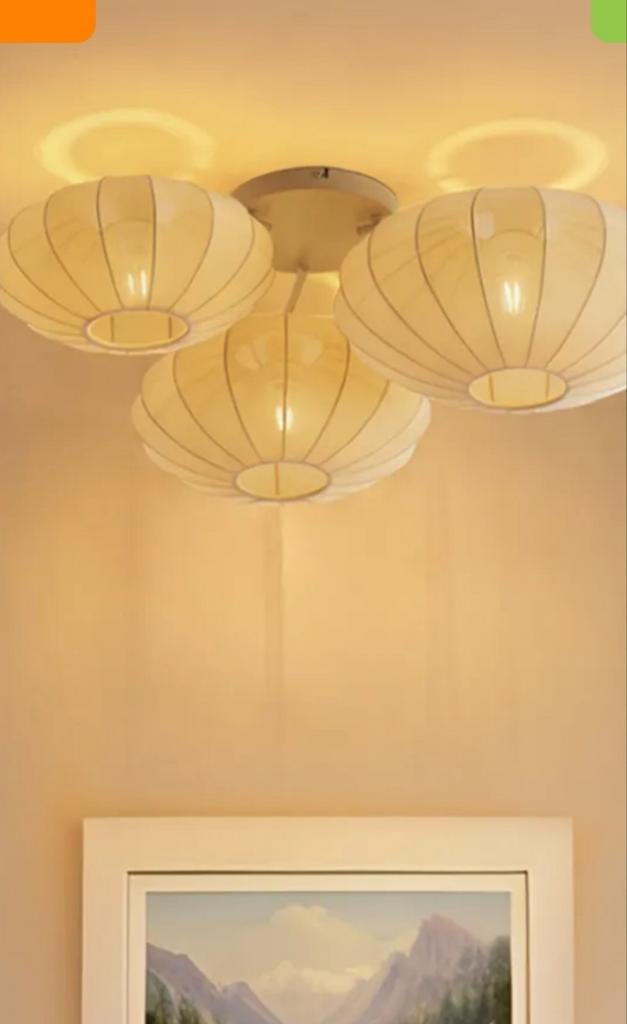 Japandi Plafonnières Beige - 2x Enkel, 1x Set van 3 - Nieuw, Huis en Inrichting, Lampen | Plafondlampen, Ophalen of Verzenden